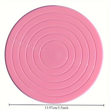 1 base giratoria para decorar galletas, 360° de rotación fácil, 13.97 cm, plástico resistente, herramienta práctica para repostería DIY, resultados profesionales, construcción robusta