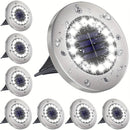 4/8/16 piezas de luces solares para tumbas con 16 LED, luces solares para jardín, camino, césped, entrada o pasillo