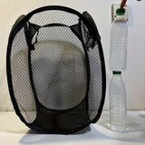 1pc Cesta de ropa plegable de malla de alta capacidad con asa, cesta rectangular de poliéster casual para baño, dormitorio, residencia universitaria - Almacenamiento y transporte fáciles, Canastas de ropa