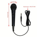 Micrófono de mano negro con cable y cubierta de espuma - Micrófono dinámico cardioide para karaoke, canto y oratoria | Ideal para entretenimiento en casa y uso profesional, micrófono de karaoke | Grado profesional | Micrófono duradero
