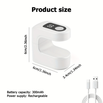 Mini Lámpara Portátil para Uñas con Pantalla Digital y Carga USB, Ideal para Gel de Endurecimiento en Hogar y Salón