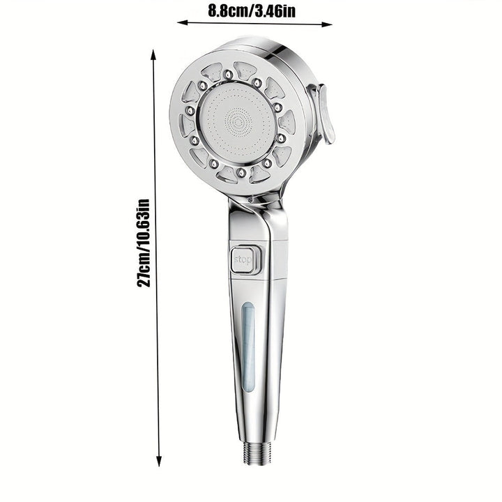 Cabeza de ducha de pared moderna de 25 patrones, sin electricidad, mano de ducha de alta presión para baño, ducha de agua caliente para hogar, grifo de baño de lluvia, 1 pieza