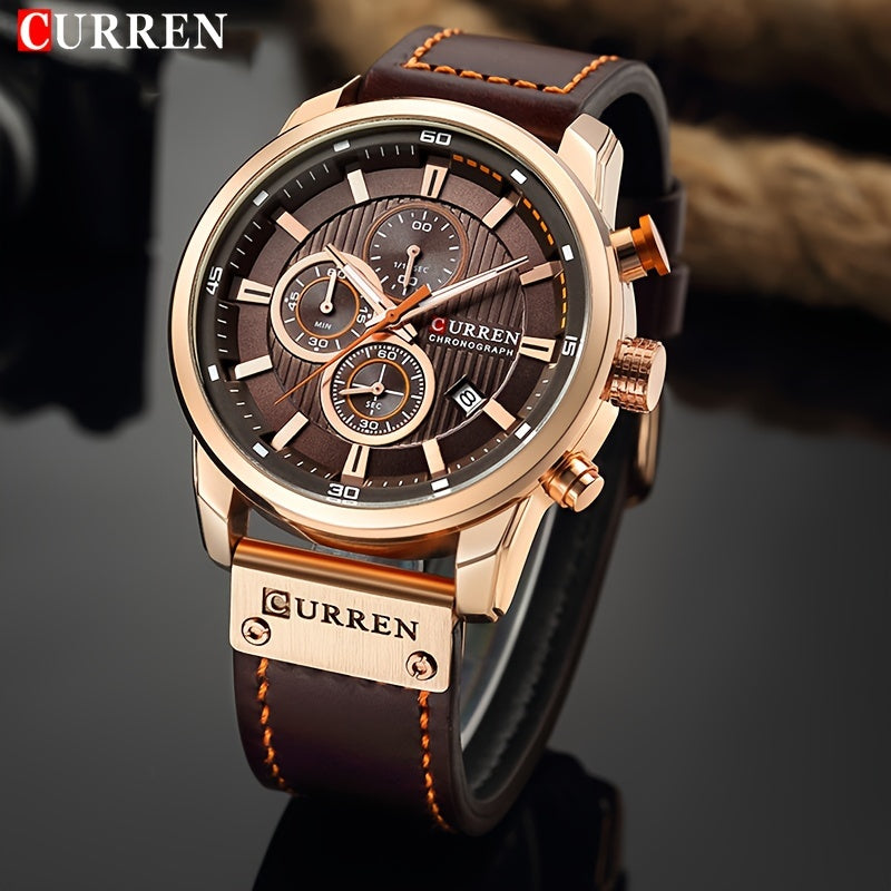 Reloj deportivo para hombre CURREN, cronógrafo multifuncional de pulsera
