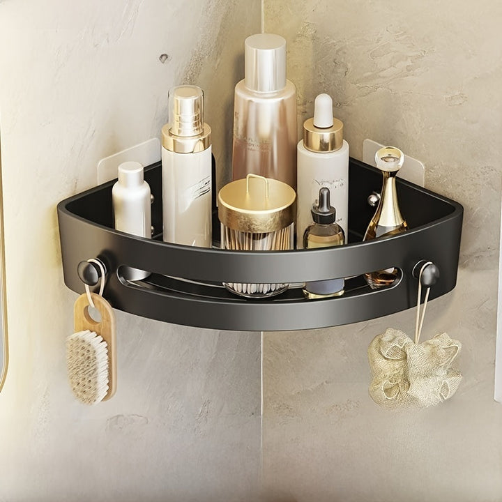 Estante de Baño Triangular de Fácil Instalación - Estante de Esquina de Montaje en Pared sin Taladro para Ducha y Inodoro