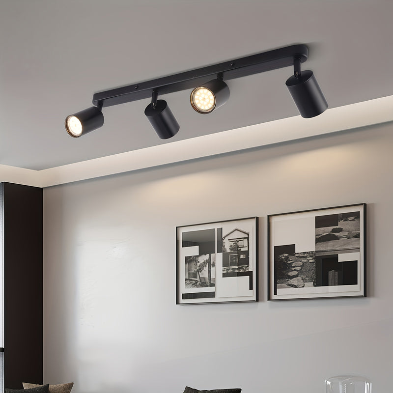 1pc Foco de Techo Industrial Negro Elegante - Aplique de Luz Colgante Metálico Moderno para Restaurantes, Cafeterías, Hoteles y Decoración del Hogar - Diseño de Montaje Semi-Encastrado Fácil de Instalar para Comedor, Cocina, Dormitorio, Sala de Estar (Bo