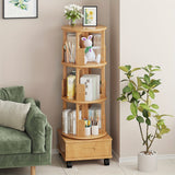 1pc Estantería Giratoria 360° de Pie, Estante Multifuncional para Sala, Oficina y Más