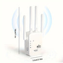 Extensor de WIFI MOMOTER 2025, nuevo, con mejora de señal de WIFI - 2 puertos de red Ethernet, alta velocidad de Internet, compatible con WIFI6, 2,4 GHz - 4 antenas fuertes para recepción de señal, modo AP, compatible con puerto de red Ethernet