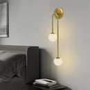2 luces de pared de doble cabeza en forma de U con sombreros de plástico, cuerpo de hierro - Opciones negras y doradas, montaje semienterrado para dormitorio, sala de estar, cocina, estudio - Base de bombilla G9, cableado no incluido, iluminación de dorm