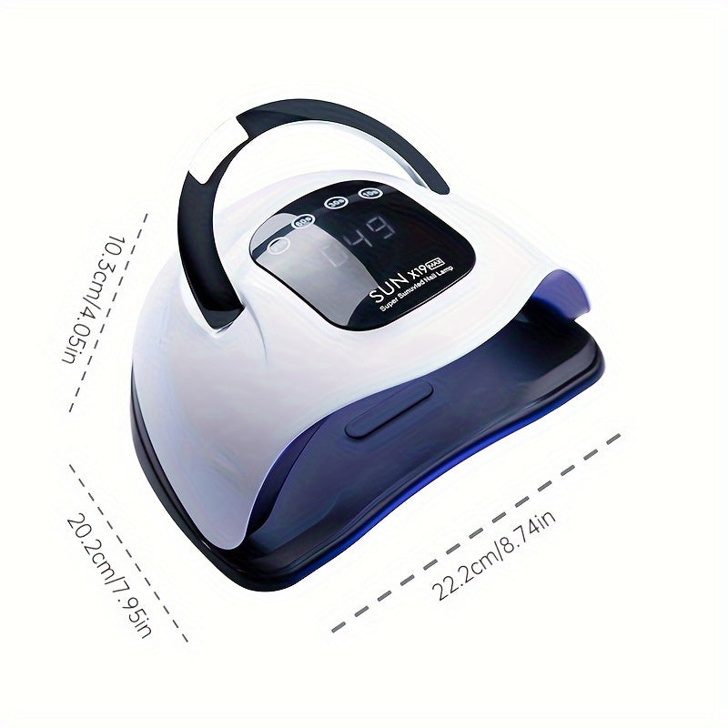 Secador de uñas de 72 LED con pantalla táctil, 4 niveles de brillo ajustables - Sensor automático, sin alcohol, funcionamiento con enchufe 110-240V - Ideal para uso en salones de manicura y pedicura, herramientas para arte de uñas