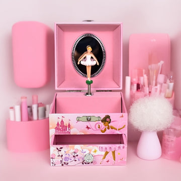 Una caja de música decorativa con un mecanismo de muelle, perfecta como regalo para, adecuada para una caja de almacenamiento de mesa de tocador, ideal para regalos de cumpleaños.