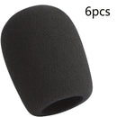 6 piezas de fundas de parabrisas de espuma negra para micrófonos - Duraderas, aislamiento acústico para uso portátil y de estudio, accesorios para micrófonos | Equipo profesional para micrófonos | Fundas de parabrisas de espuma