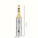Conector de Audio de 6mm para Electrónica - Jack de Auriculares Estéreo de 3.5mm Chapado en Oro Premium, Cobre Duradero