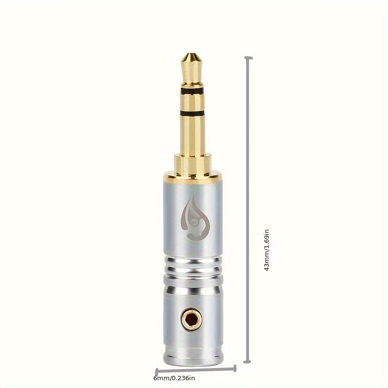 Conector de Audio de 6mm para Electrónica - Jack de Auriculares Estéreo de 3.5mm Chapado en Oro Premium, Cobre Duradero