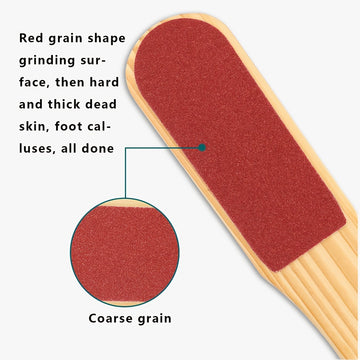 1pc Removedor de Callos para Pies con Mango de Madera, Exfoliante de Pedicura para Eliminar Piel Muerta, Seca, Áspera, Raspador de Callos