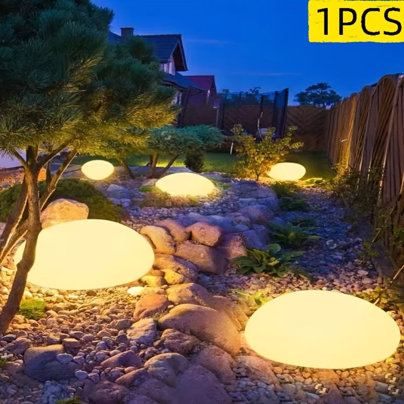 1 ud., luz solar para camino de guijarros, luz LED exterior, luz decorativa para jardín y césped, luz solar subterránea, vidrio esmerilado blanco, luz decorativa inalámbrica, decoración solar para patio, pasillo y piscina