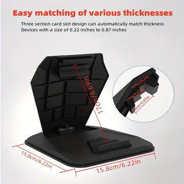 Soporte para teléfono de coche, tableta, navegación, consola central, pantalla horizontal y vertical, base universal, clip de soporte multifuncional.