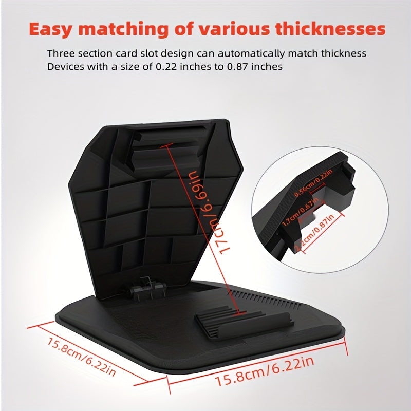 Soporte para teléfono de coche, tableta, navegación, consola central, pantalla horizontal y vertical, base universal, clip de soporte multifuncional.