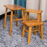 Taburete de Almacenamiento de Bambú Versátil - Antideslizante, Multiusos para Ducha, Ordeño y Cambio de Zapatos - Perfecto para Adultos y Jóvenes - Ideal para el Hogar, Sala de Estar, Dormitorio, Mini Planta, Escalón Rectangular, Asiento de Tocador