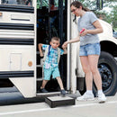 Escalera de movilidad para adultos y mayores - Plataforma antideslizante para interiores y exteriores, plataforma portátil, escalón de seguridad para coche, cama, oficina, ducha, escaleras - Negro Gris
