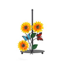 Soporte de toallas de papel con diseño de girasol, base decorativa para pañuelos con detalles de mariposas para cocina y baño - 1 unidad