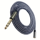 Cable de audio de 6.5mm a 3.5mm, para uso profesional y hogareño, compatible con diferentes altavoces, instrumentos y dispositivos de grabación - Conector redondo flexible, macho a hembra, Cat5e, para configuración de estudio | Cable de audio versátil |