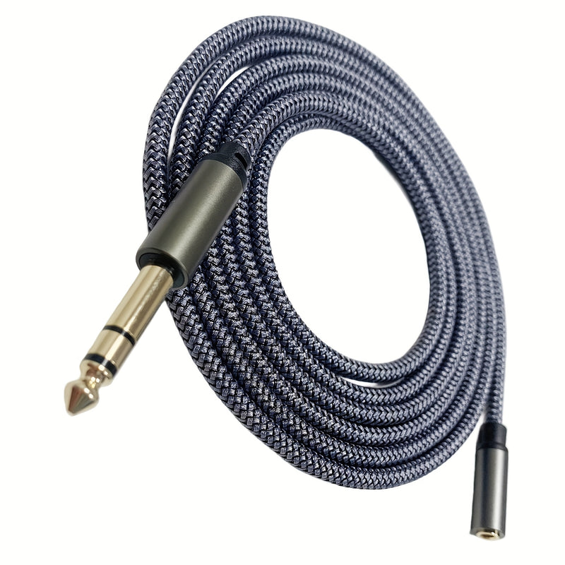 Cable de audio de 6.5mm a 3.5mm, para uso profesional y hogareño, compatible con diferentes altavoces, instrumentos y dispositivos de grabación - Conector redondo flexible, macho a hembra, Cat5e, para configuración de estudio | Cable de audio versátil |