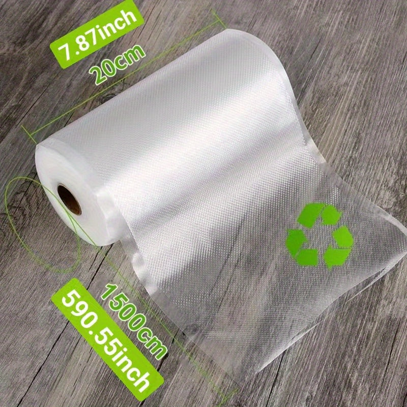 Rollo de Bolsas para Sellador al Vacío para Máquina de Envasado al Vacío Sous Vide, Bolsas de Almacenamiento de Alimentos al Vacío de 1500cm de Largo