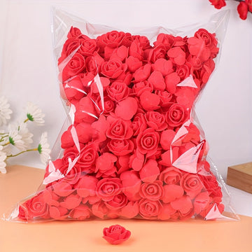 500 piezas/paquete 1.38 pulgadas/3.5 cm Cabezas de rosa de espuma artificial, Flor artificial Decoración del hogar, Decoración de cumpleaños de boda, Ideal para manualidades DIY Caja de regalo Regalo de San Valentín Decoración navideña