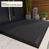 Entrada del hogar] Alfombra de entrada antideslizante de goma y poliéster resistente – Diseño de diamantes en negro y gris, alfombra absorbente de polvo para decoración del hogar, ideal para sala, dormitorio y entrada