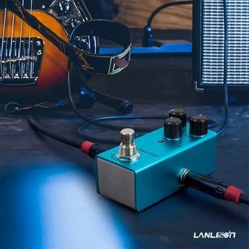 Pedal de Efectos para Guitarra Eléctrica Crunch Distortion Tipo Mini Simple DC 9V True Bypass Equipado con Cable de Refuerzo USB5V a 9V