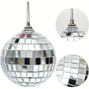 Esfera de vidrio decorativa de 4 pulgadas para fiestas, bodas - Diseño de suspensión no eléctrico adecuado para DJs, clubes, quinceañeras, decoraciones de Navidad, Halloween, Día de San Patricio (Paquete de 1)