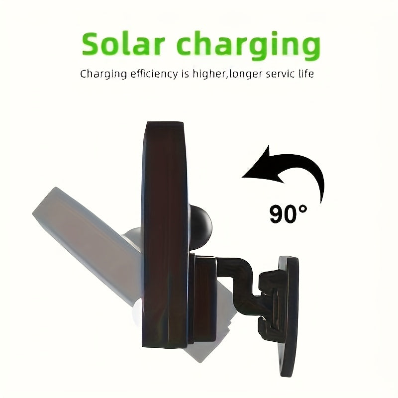 Lámpara solar LED para exterior, 56/72/108/117 LED, 3000 lúmenes, con sensor de movimiento, 3 modos de iluminación, paneles ajustables, seguridad con cable, para patio