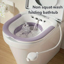 Conjunto de 2 piezas de bañeras para sentarse, artefacto para lavado de glúteos, lavabo libre para sentarse para el cuidado íntimo de las mujeres, lavabo de inodoro, lavabo para el cuidado de personas mayores