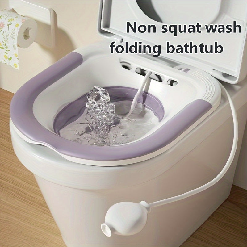 Conjunto de 2 piezas de bañeras para sentarse, artefacto para lavado de glúteos, lavabo libre para sentarse para el cuidado íntimo de las mujeres, lavabo de inodoro, lavabo para el cuidado de personas mayores