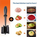 Rebanador de Carne de Silicona de Alta Calidad 1pz - Resistente al Calor hasta 430°F, Sin Olor, Libre de Bisfenol A, Utensilio de Cocina para Viaje en RV, Trituradora de Carne, Patatas y Hamburguesas - Herramienta de Mezcla Manual sin Electricidad