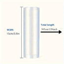 1 Rollo de Bolsas para Sellado al Vacío Extra Largas - 305 cm (10 pies), Bolsas de Almacenamiento de Comida Resistentes y Antifugas, Diseño Compacto Ahorrador de Espacio para Preparación de Comidas, Conservación del Fresco - Ideal para Hogar, Restaurante