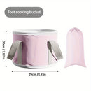 1pc Bañera Plegable para Pies Azul Claro con Asa - Portátil, Bañera de Spa de Gran Capacidad para Cuidado de Pies, Manos y Uñas, Ideal para Casa y Camping al Aire Libre, Bañera de Remojo para Pies