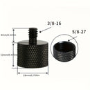 Conjunto de 8 Adaptadores de Tornillo para Micrófono de Aleación de Aluminio - Hembra de 5/8" a Macho de 3/8", Hembra de 3/8" a Macho de 5/8", Hembra de 5/8" a Macho de 1/4", Hembra de 1/4" a Macho de 5/8" - Conectores Roscados Duraderos para la Montaje