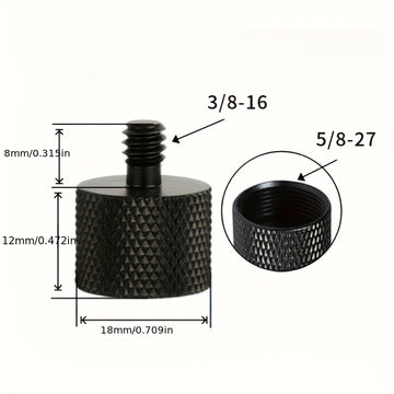 Conjunto de 8 Adaptadores de Tornillo para Micrófono de Aleación de Aluminio - Hembra de 5/8" a Macho de 3/8", Hembra de 3/8" a Macho de 5/8", Hembra de 5/8" a Macho de 1/4", Hembra de 1/4" a Macho de 5/8" - Conectores Roscados Duraderos para la Montaje