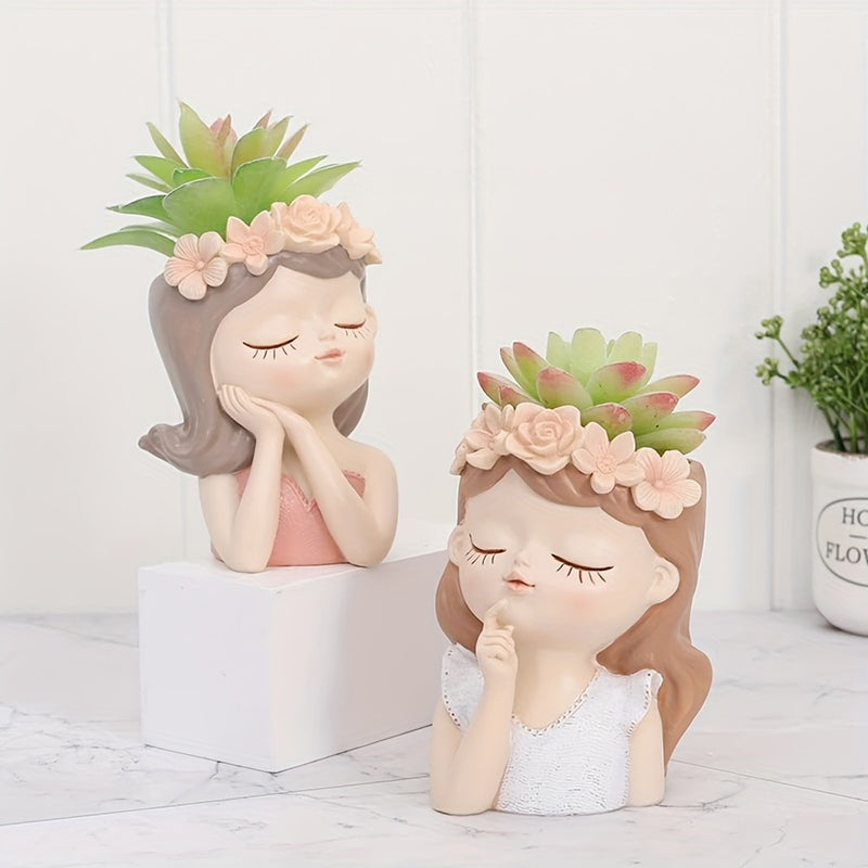 1 Unidad, Maceta De Diseño De Caricatura Lindo, Maceta De Flores Suculentas Mini Con Opción De Sistema De Drenaje, Ideal Para Suculentas Y Plantas Pequeñas