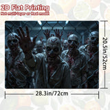 1pc Protector de Estufa Apocalipsis Zombie Halloween - Diseño con Barras Sangrientas, Compatible con Cocinas a Gas/Inducción, Lavadoras y Secadoras - Decoración Fácil de Limpiar para Cocina y Lavandería, Cubierta Temática Espeluznante, Técnica de Impresi