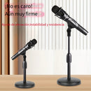 1pc Soporte de micrófono de escritorio ajustable, base pesada para estabilidad, ideal para grabación, podcasting y transmisión en vivo - Material ABS duradero, negro
