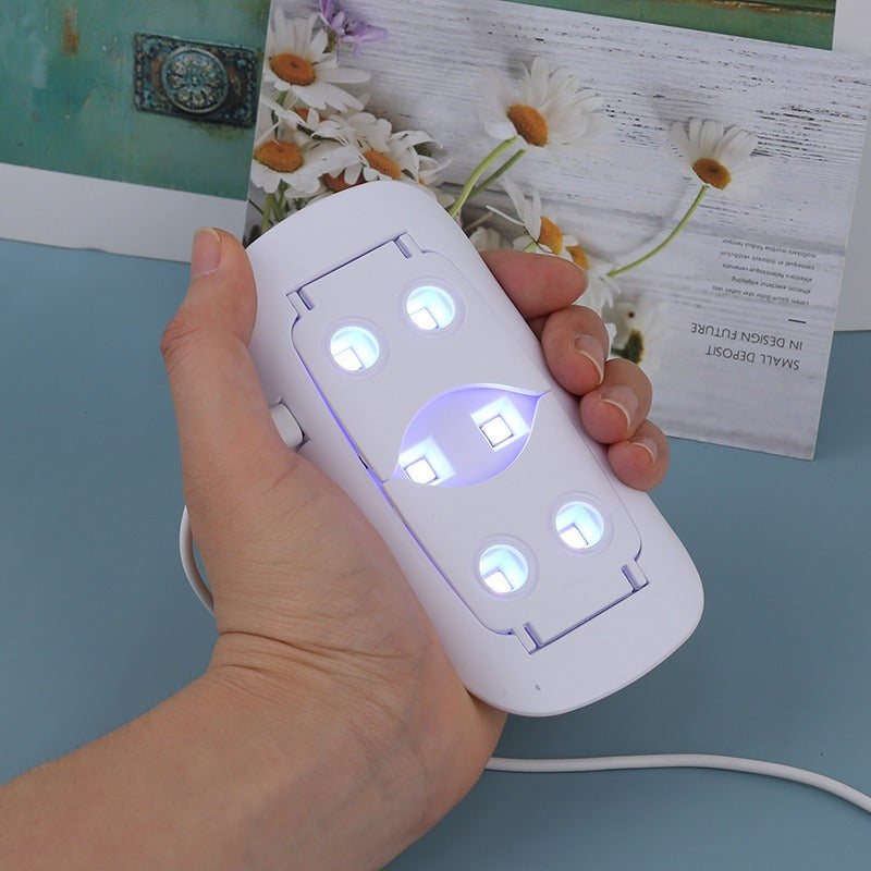 1/5/10pcs Lámpara Secadora de Uñas - Luz Plegable Portátil para Secado Rápido, Alimentada por USB con Adaptador, Rosa y Blanca, Para Uso en Casa y Salón, Cuerpo Ligero de Plástico, Diseño Compacto, Construcción Duradera, Manicura DIY