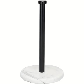 Soporte de toalla de papel de acero inoxidable SUS304 con base de mármol - Soporte de mostrador para rollos estándar o jumbo, impermeable y resistente a la corrosión, accesorio de mostrador de cocina | Accesorio de cocina moderno | Loza de cocina duradera