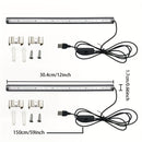 1pc/2 USB 10W 12 pulgadas Barra de luz LED negra para dormitorio, póster de pintura fluorescente, fiesta que brilla en la oscuridad.