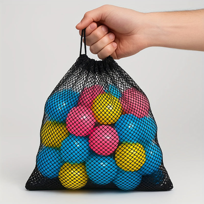 Bolsa de Almacenamiento con Cordón para Juguetes de Playa, Organizador de Baño, Bolsa de Malla Utilitaria Negra para Gafas de Buceo y Más – Tu Ayudante del Hogar