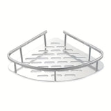 Organizador de Baño de Aluminio Espacial Plateado Glacier - Estante de Esquina para Ducha para Almacenamiento de Champú, Jabón y Cosméticos