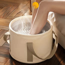 Bañera Plegable Premium para Pie con Capa de Aluminio Integrada - Cubo Portátil Antialérgico de 5 Capas Reforzado, Ideal para Hogar, Viajes y Oficina - Sin Necesidad de Electricidad