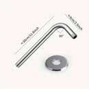 1 brazo de ducha extendido montado en la pared, barra transversal extendida de ducha de acero inoxidable, múltiples longitudes, negro/plata opcional, accesorios de baño, herramientas de baño