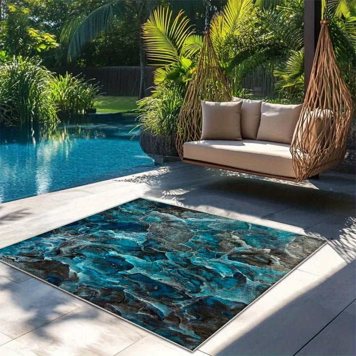 Veludo / 852 gramos / metro cuadrado Alfombra de césped para exteriores para camping, alfombra de suelo de crema antideslizante, comienzo de un estilo de vida de lujo francés, alfombra de gradiente de veludo de lujo con respaldo antideslizante - Lavable